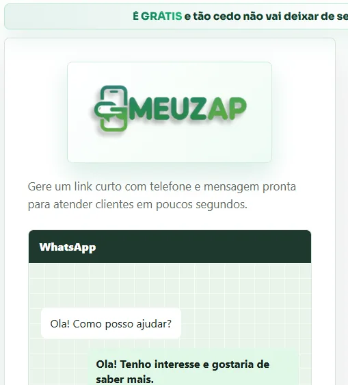 Meu Zap - Encurtador de Whatsapp — imagem 1